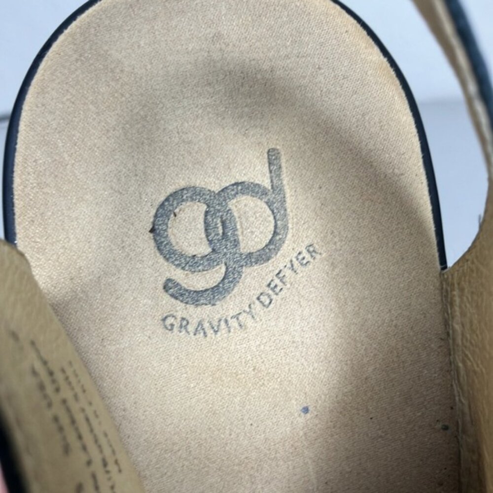 Gravity Defyer Leather Wedge Slingback Comfort Sandals - Picture 9 of 10